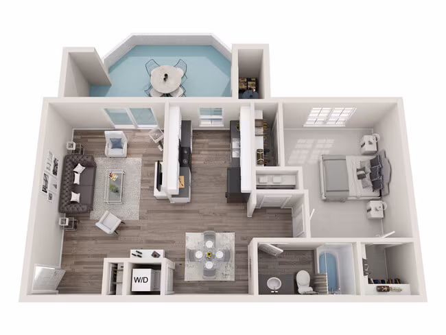 1 Bed • 1 Bath 2067 floor plan